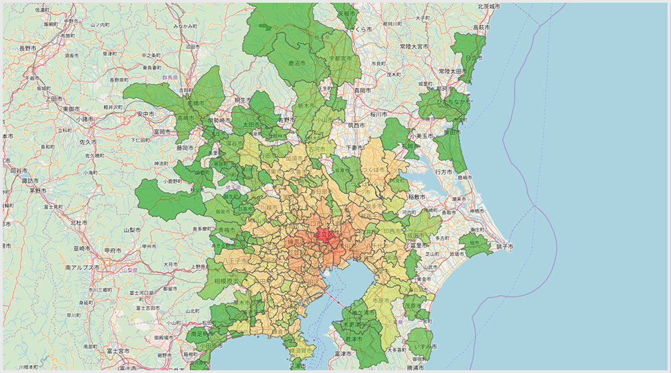 就業者の居住エリア